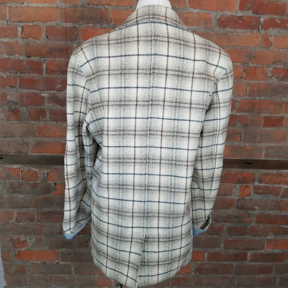 Armani Jeans Womens Blazer Ivory W/ Gray Brown - Picture 5 of 8